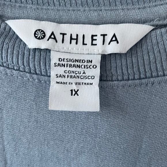 Athleta Size 1X Boat neck top baby blue - Picture 2 of 7